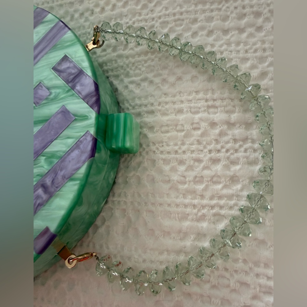 Anthropologie Mint Green and Lavender Clutch - Picture 6 of 6